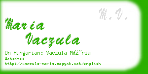 maria vaczula business card